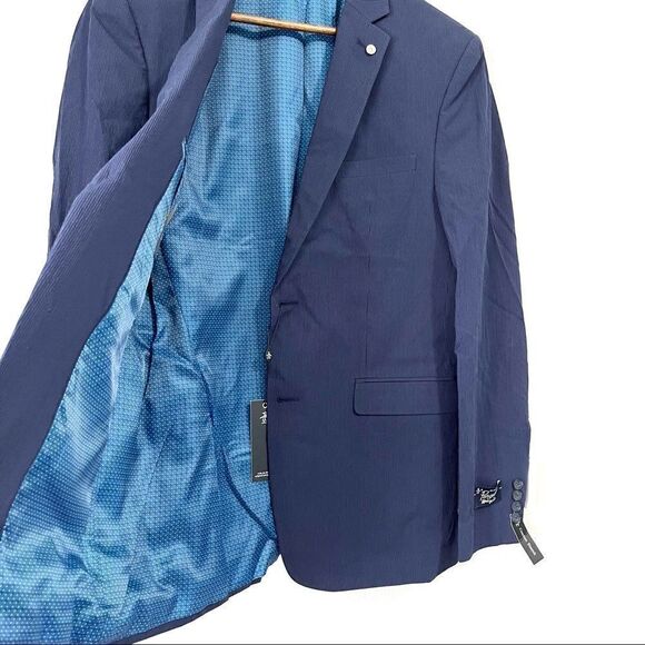 NWT Original Penguin Men’s Medium Blue Striped Sport Coat Size 42L - Picture 6 of 12
